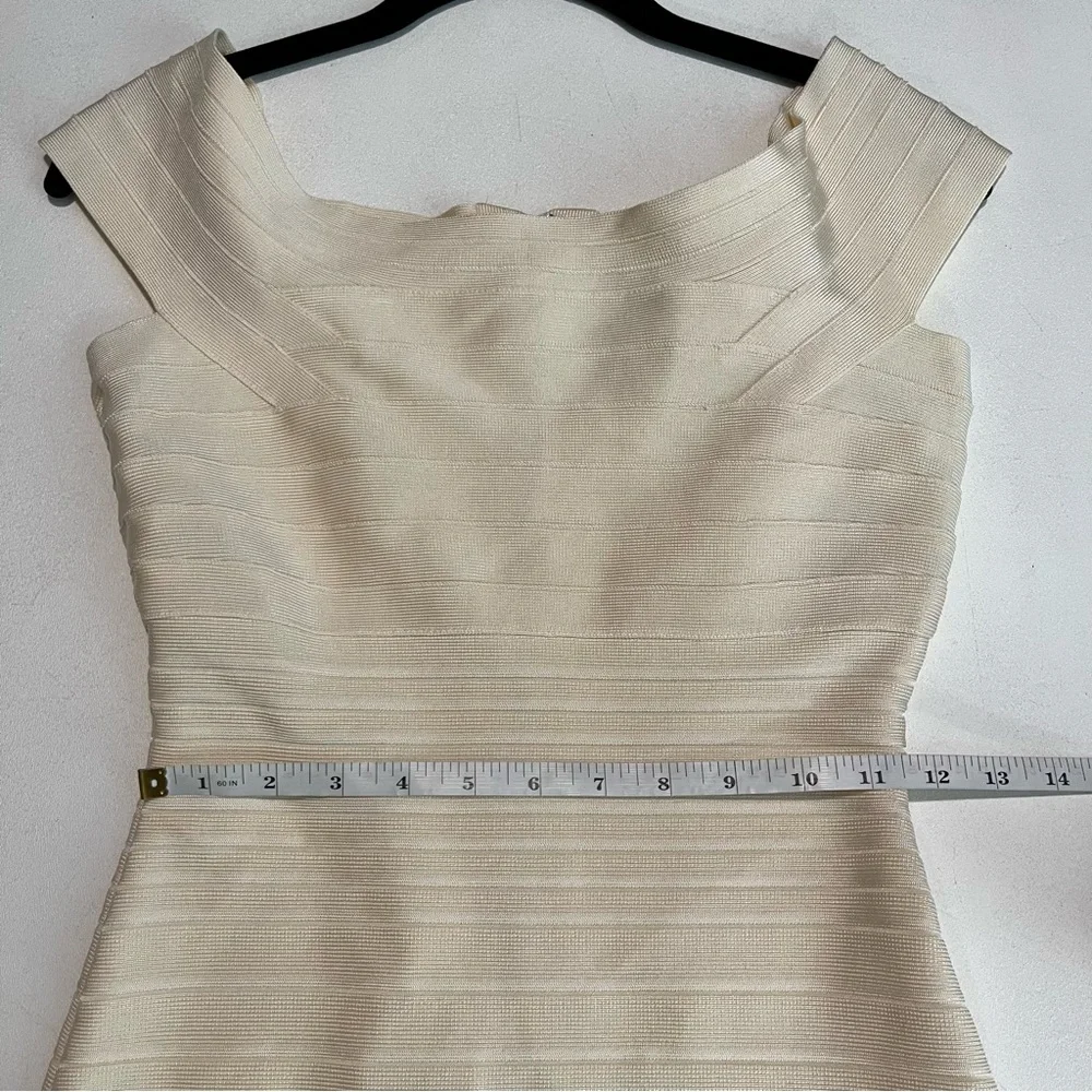 Hervé Leger Marina Off Shoulder Bateau
Neck Manila Bandage Bodycon Dress S - Picture 6 of 13
